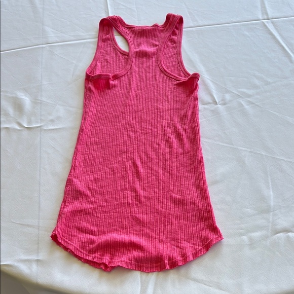 Sundry Pink Ribbed Tank Top - Picture 2 of 7